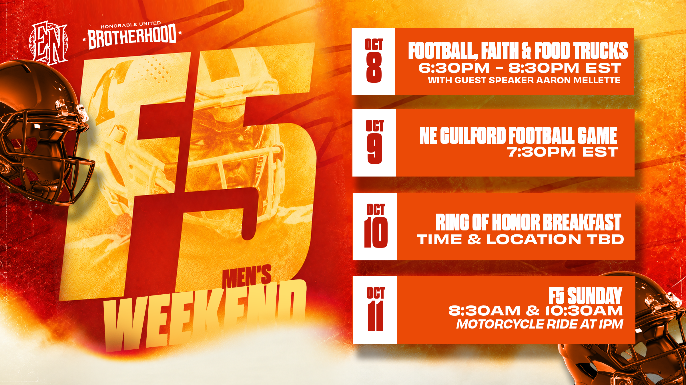 F5 WEEKEND FULL ITINERARY